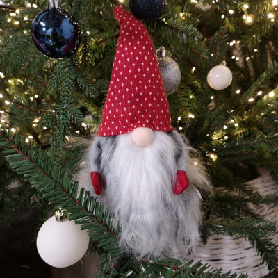 Samuel Alexander 34Cm Festive Gonk Cuddly Santa Indoor Christmas Plush Decoration In Spotty Hat from B&Q