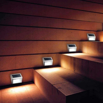 The Solar Centre Unisex Silver Solarcentre 4 Pack Sherpa Solar Step Lights - Image 5