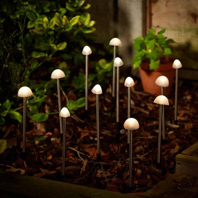The Solar Centre Elan Solar Mushroom LightsSet Of 12 from B&Q