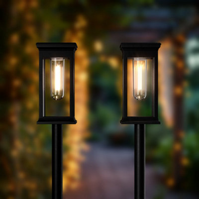 The Solar Centre Lakeside Solar Mini Post Lights (Set Of 2) from B&Q