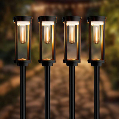 B&Q -  Solarcentre Lavenham Solar Gardenlights 4 Pack