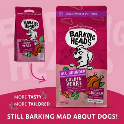 Barking Heads All Hounder Golden Years Chicken 2Kg from B&Q