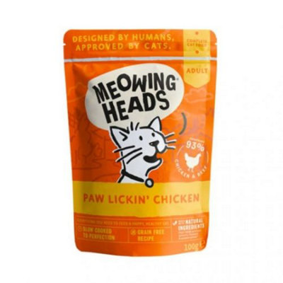 Meowing Heads Paw Lickin' Chicken 100G X 10 from B&Q