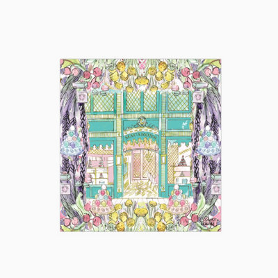 Claire Louise Laduree In Full Bloom Glass Kitchen Splashback from B&Q