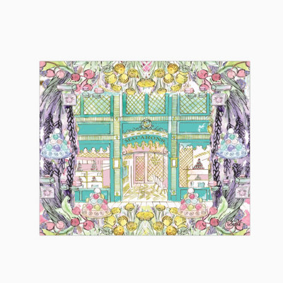 Claire Louise Laduree In Full Bloom Glass Kitchen Splashback from B&Q