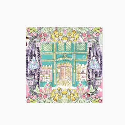 Claire Louise Laduree In Full Bloom Glass Kitchen Splashback from B&Q