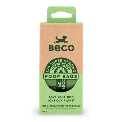 Beco Unscented Dog Poop Bags x120 on 8 Rolls Recycled Strong Leakproof Large - Image 7