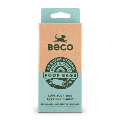 Beco Mint Scented Dog Poop Bags Rolls - 60 Bags (4 Rolls of 15), for Dog Waste - Image 4