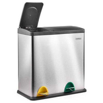 Vonhaus Double Compartment Pedal Recycling Bin - Image 10