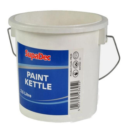 Supadec Premium Plastic Paint Kettle 2.5LDurable & Lightweight KettlePaint Kettle For Paint Mixing & Storage from B&Q