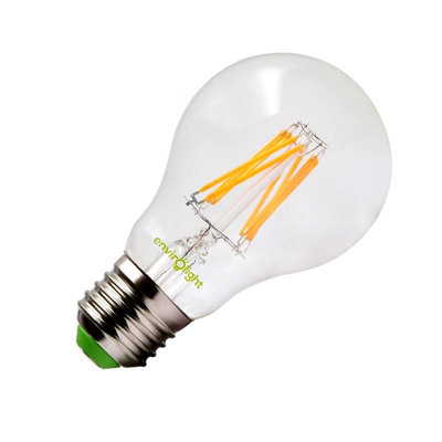 Envirolight 8W Non-Dimmable Led Decorative Filament Gls BulbScrew Cap  2700K Warm White from B&Q