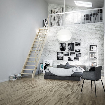 BPS Access Solutions Bps Grand Space Saving StaircaseFloor Height Up To 3.11MHeavy DutyDurable Spruce Wood300Kg Load Rating from B&Q