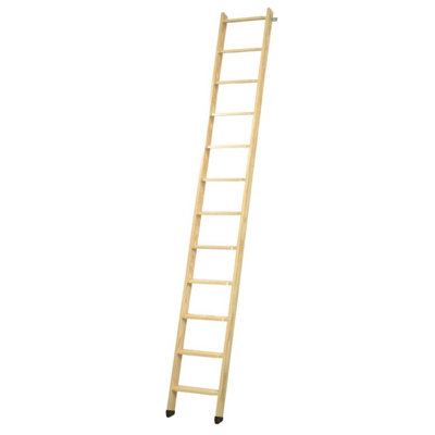 BPS Access Solutions Bps Deluxe Mezzanine LadderNatural WoodDetachableFloor Height Up To 2.85M150Kg Load Rating from B&Q