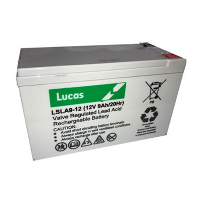 Lucas Lsla9-12 9Ah 12V Agm Vrla Battery(F1 4.8mm) from B&Q