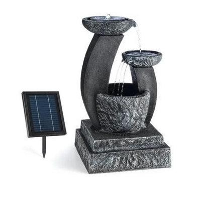 B&Q -  Contemporary Bird Bath Solar Feature