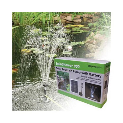 Pondxpert Solarshower 800 Pump (With Battery & Led) from B&Q