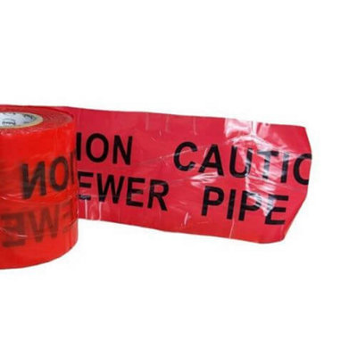 PBSL Group Detectable Underground Warning TapeSewer Pipe 150mm X 100Mtr from B&Q