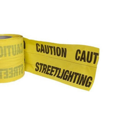 PBSL Group Detectable Underground Warning TapeStreet Lighting Cable 150mm X 100Mtr from B&Q