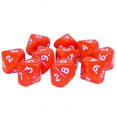 Warlord Games D10 Dice PackRed (10)Brand New And Sealed from B&Q