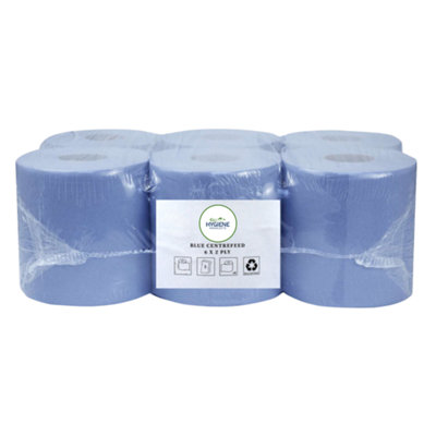 Eco Bag Premium Blue Roll StrongAbsorbent & Versatile 300 Sheet  Centrefeed Compatible For HomeIndustrial & Commercial Cleaning from B&Q