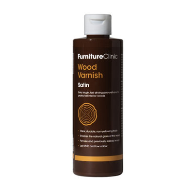 Furniture Clinic Extra Tough Interior Wood Varnish Satin250Ml from B&Q