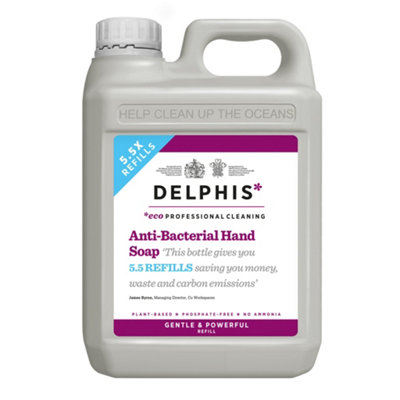 Delphis Eco Anti-Bacterial Hand Soap 2L Refill. Plant-BasedVeganAntibacterial Hand Wash Kills 99.9% Of Bacteria from B&Q