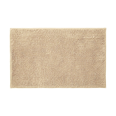 Allure Bath Fashions Chenille Bobble Bath Mat Non Slip 60 X 90CmBeige from B&Q