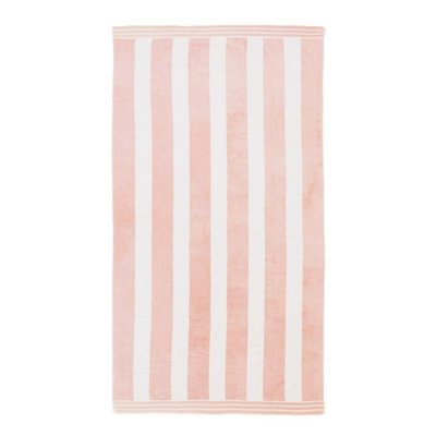 Allure Bath Fashions Jumbo Cabana Stripe Beach Towel - Blush