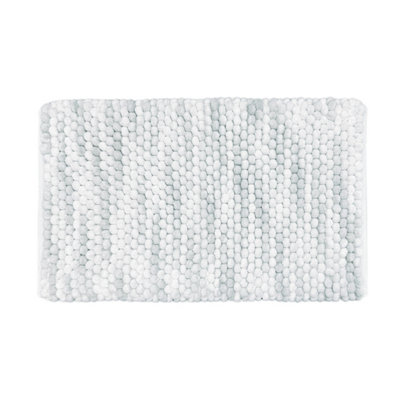 Allure Bath Fashions Marl Chunky Bobble Bath Mat Non SlipLight Grey from B&Q