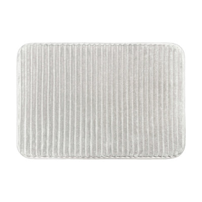 Allure Bath Fashions Memory Foam Bath Mat Non Slip 40 X 60CmLight Grey from B&Q