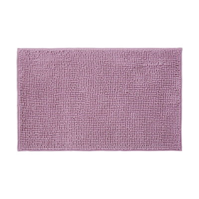 Allure Bath Fashions Chenille Bobble Bath Mat Non Slip 50 X - Heather 80Cm