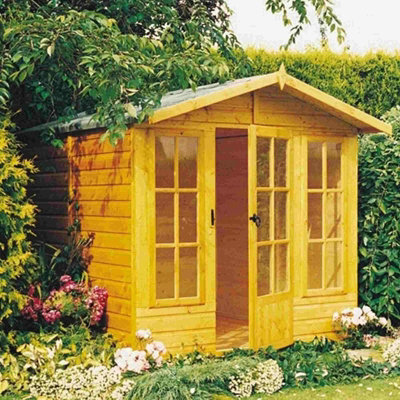 Shire Badminton 7 X 10 Feet Single Door With Two Opening Windows Summerhouse