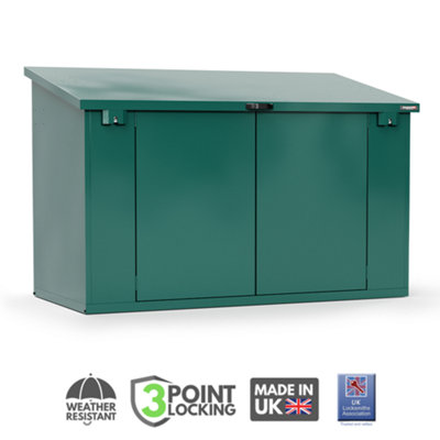 Asgard Access All Metal Garden Shed In Green With Lift Up Lid And 3 Point Locking ( 7X4) from B&Q