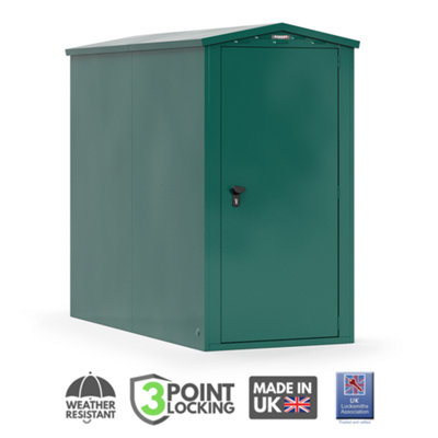 Asgard Sentry Metal Garden Shed In Green With 3 Point Locking And Full Metal Floor (3 X 7) from B&Q