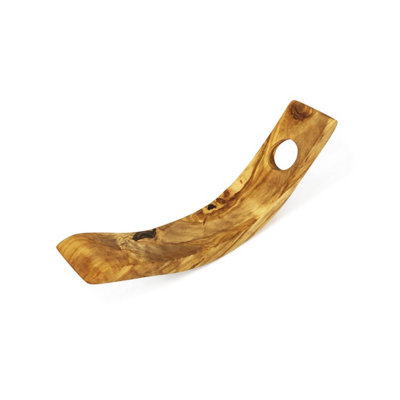 Verano Spanish Ceramics Olive Wood Natural Grained Rustic Kitchen Dining Floating Wine Bottle Holder (L) 30Cm from B&Q