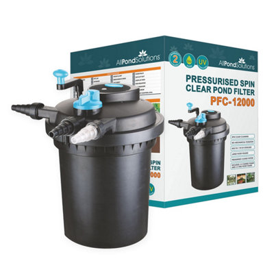 All Pond Solutions Allpondsolutions 12000L Pressurised Pond Filter 11W Uv Easy Clean Pfc-12000 from B&Q