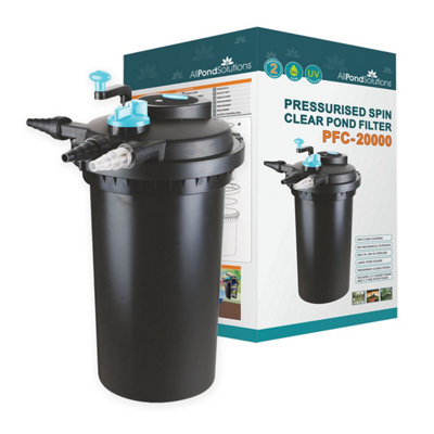 All Pond Solutions Allpondsolutions 20000L Pressurised Pond Filter 18W Uv Easy Clean Pfc-20000 from B&Q