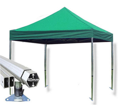 Crocodile Trading 3M X 3M Extreme 40 Commercial Instant Shelter Pop Up Gazebos Frame & CanopyGreen from B&Q