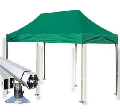 Crocodile Trading 3M X 6M Extreme 40 Commercial Instant Shelter Pop Up Gazebos Frame & CanopyGreen from B&Q
