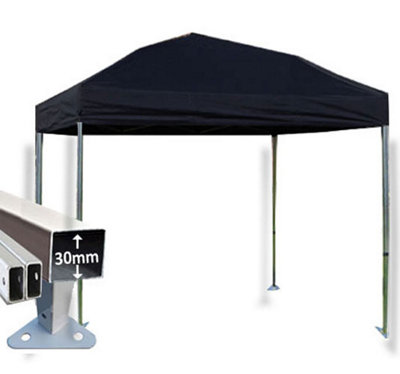 Crocodile Trading 3M X 3M Trader-Max 30 Commercial Instant Shelter Pop Up Gazebos Frame & CanopyBlack from B&Q