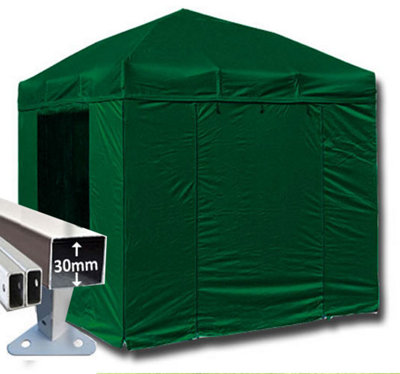 Crocodile Trading 3M X 3M Trader-Max 30 Commercial Instant Shelter Pop Up Gazebos FrameCanopy & SidesGreen from B&Q