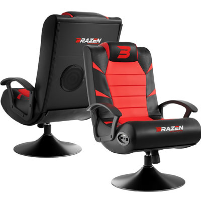 1001 Brazen Pride 2.1 Bluetooth Surround Sound Gaming Chair - Red