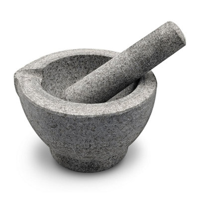  - Silk Route Home Granite Pestle & Mortar With Spout Set