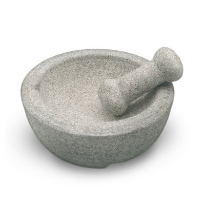  - Silk Route Home Granite Pestle & Mortar With Feet Set