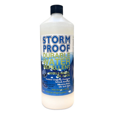 B&Q -  Stormproof Durable Water Repellent 1L Spray BottleProtect Your Outdoor Gear From Tents To Coats With Ease