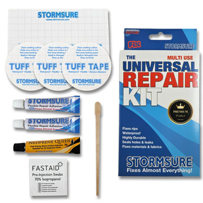 Stormsure Complete Repair Kit - Essential For Fixing Leaks, Rips, And Tears In Almost Anything