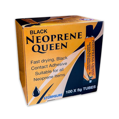 Stormsure Wetsuit Repair Adhesive By Neoprene Queen, 5G Tubes - Box Of 100: Strong And Durable, Ideal For Repairs To Wetsuits