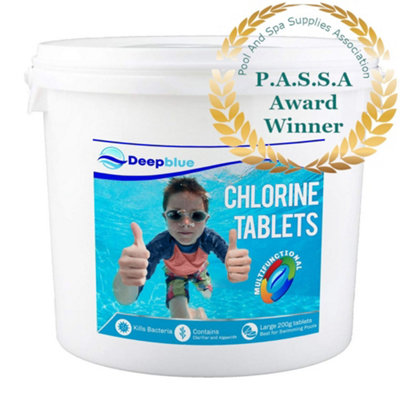 Deep Blue Pro - Multifunctional 200G Chlorine Tablets 5 Kg With Floating Dispenser. Stabilised Clarifier Algae Inhibitor - Image 3