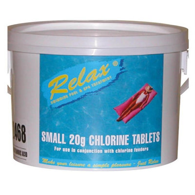 Deep Blue Plastica 2Kg Relax Small Chlorine Tabs from B&Q