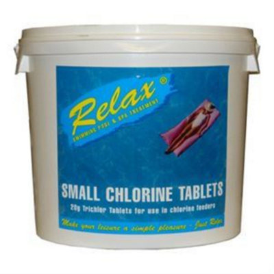 Deep Blue Plastica 5Kg Relax Small Chlorine Tabs from B&Q